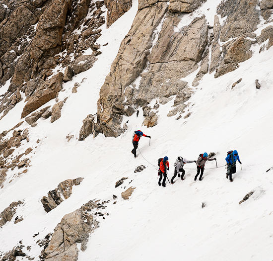 The Mountain Guides lead an alpine expedition