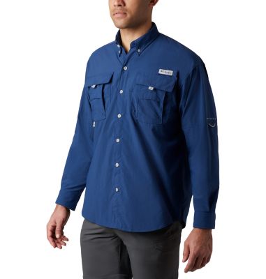Columbia Men's PFG Bahama II Long Sleeve Shirt - XL - Blue