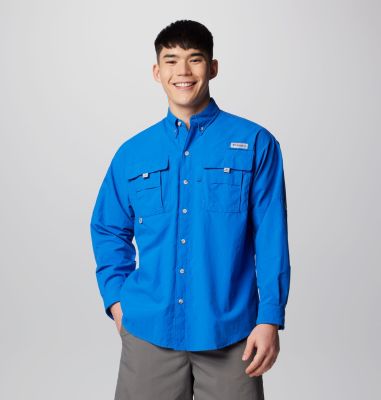 Columbia Men's PFG Bahama II Long Sleeve Shirt - XL - Blue Vivid