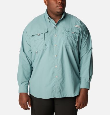 Columbia Men's PFG Bahama II Long Sleeve Shirt - Big - 3X - Blue