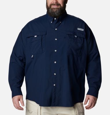 Columbia Men's PFG Bahama II Long Sleeve Shirt - Big - 3X - Blue