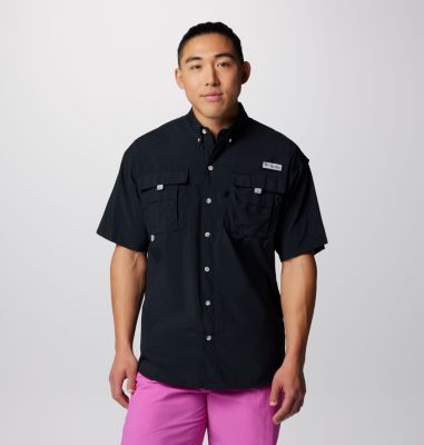 Columbia Men's PFG Bahama II Short Sleeve Shirt - XL - Black