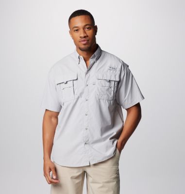 Columbia Men's PFG Bahama II Short Sleeve Shirt - M - Black  Blue