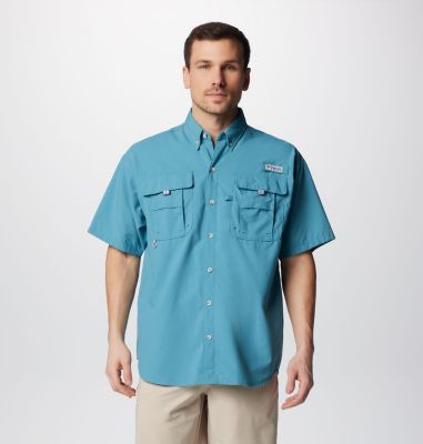 Columbia Men's PFG Bahama II Short Sleeve Shirt - S - Blue