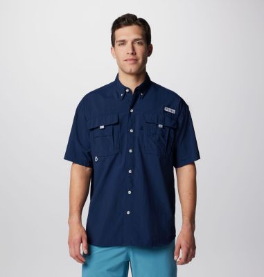 Columbia Men's PFG Bahama II Short Sleeve Shirt - XL - Blue