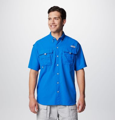 Columbia Men's PFG Bahama II Short Sleeve Shirt - M - Blue  Blue