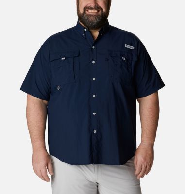 Columbia Men's PFG Bahama II Short Sleeve Shirt - Big - 3X - Blue