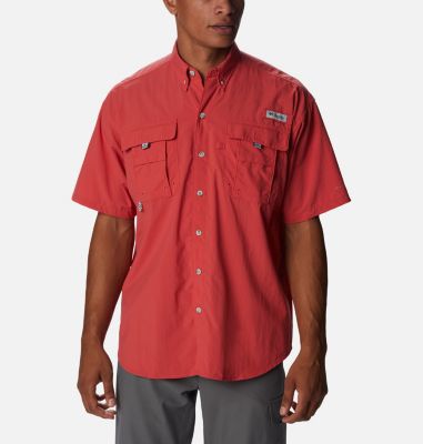 Columbia Men's PFG Bahama II Short Sleeve Shirt - Tall - LT - Red