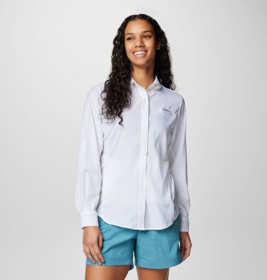 Columbia Women's PFG Tamiami II Long Sleeve Shirt - M - White