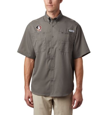 Columbia Men's Collegiate PFG Tamiami  Short Sleeve Shirt - Florida State-