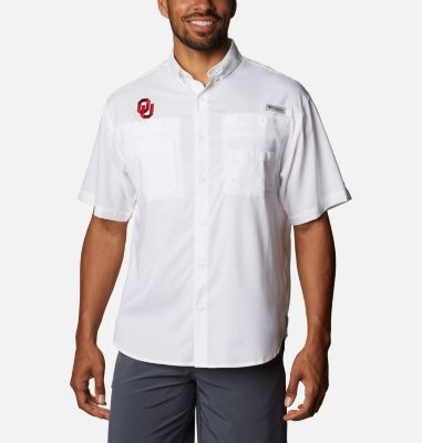 Columbia Men's Collegiate PFG Tamiami  Short Sleeve Shirt - Oklahoma-
