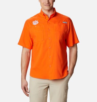 Columbia Men's Collegiate PFG Tamiami  Short Sleeve Shirt - Clemson-