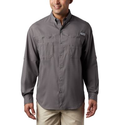 Columbia Men's PFG Tamiami II Long Sleeve Shirt - S - Grey