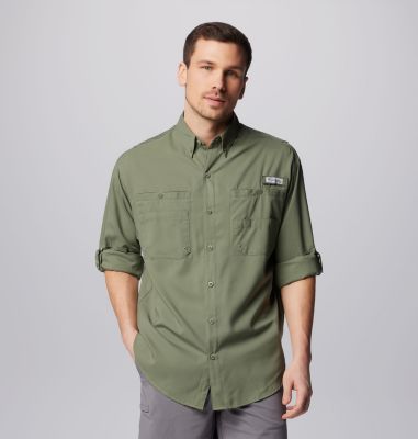 Columbia Men's PFG Tamiami II Long Sleeve Shirt - XXL - Green