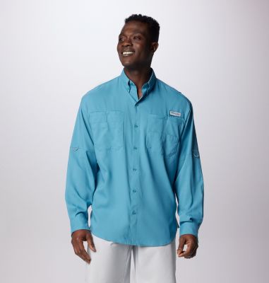 Columbia Men's PFG Tamiami II Long Sleeve Shirt - XL - Blue