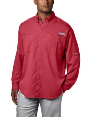 Columbia Men's PFG Tamiami II Long Sleeve Shirt - S - Pink