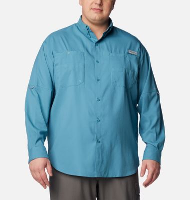 Columbia Men's PFG Tamiami II Long Sleeve Shirt - Big - 3X - Blue