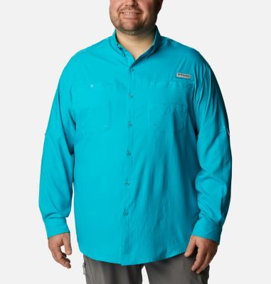 Columbia Men's PFG Tamiami II Long Sleeve Shirt - Big - 2X - Blue