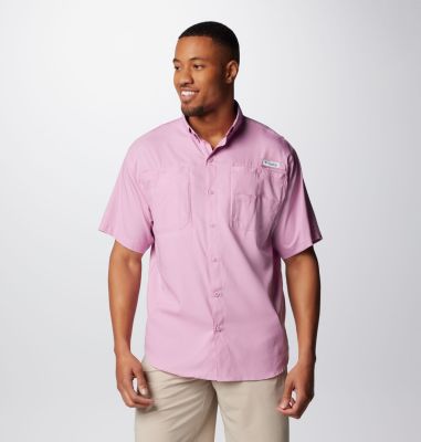 Columbia Men's PFG Tamiami II Short Sleeve Shirt - XL - Purple