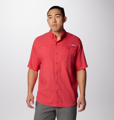 Columbia Men's PFG Tamiami II Short Sleeve Shirt - XL - Pink
