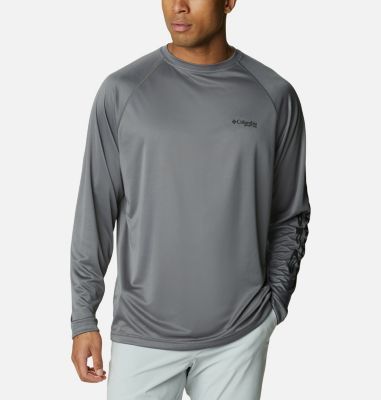 Columbia Men's PFG Terminal Tackle Long Sleeve Shirt - XXL - Grey