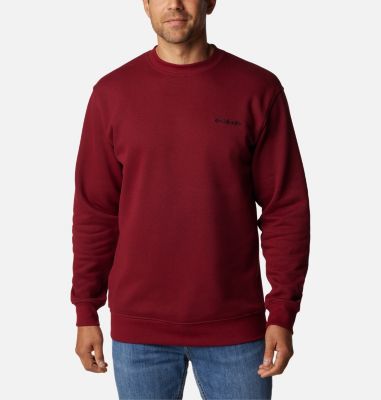 Columbia Men's Hart Mountain II Crew Sweatshirt - XL - Red