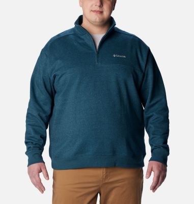 Columbia Men's Hart Mountain II Half Zip Sweatshirt - 4X - Blue