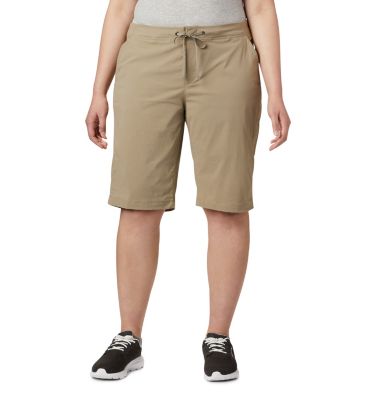 Columbia Women's Anytime Outdoor Long Short - 18W - Brown Tusk
