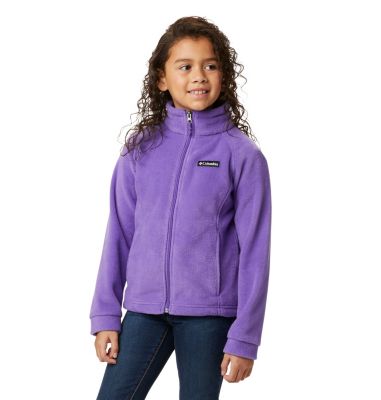 Columbia Girls Benton Springs Fleece Jacket - S - Purple  Pink