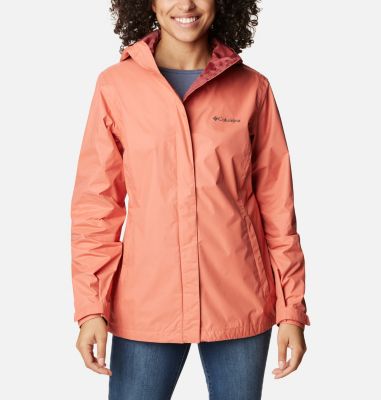 Columbia Women's Arcadia II Rain Jacket - M - Orange