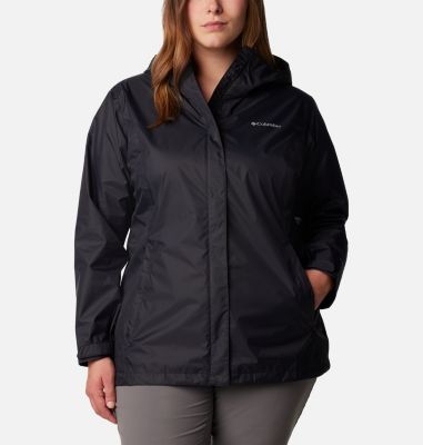 Columbia Women's Arcadia II Rain Jacket - Plus Size - 3X - Black