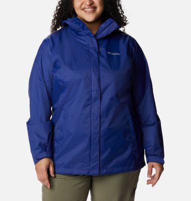 Columbia Women's Arcadia II Rain Jacket - Plus Size - 3X - Blue
