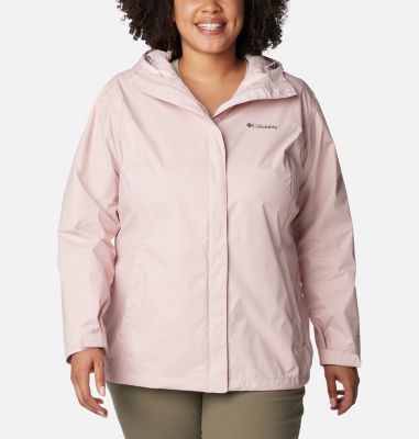 Columbia Women's Arcadia II Rain Jacket - Plus Size - 2X - Pink
