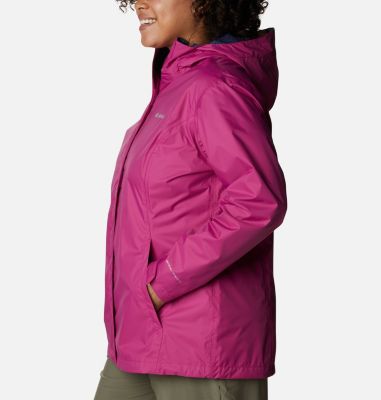 Columbia Women's Arcadia II Rain Jacket - Plus Size - 1X - Pink