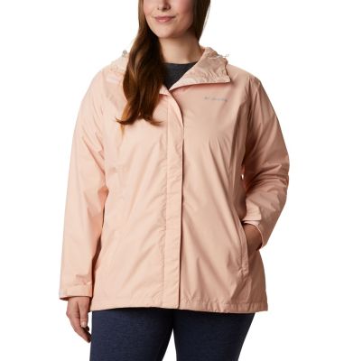 Columbia Women's Arcadia II Rain Jacket - Plus Size - 1X - Orange