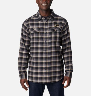 Columbia Men's Collegiate Flare Gun  Flannel Long Sleeve Shirt - Purdue-