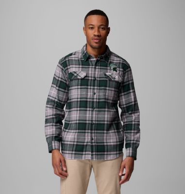 Columbia CLG Flare Gun  Flannel LS Shirt - Michigan State-