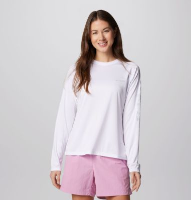 Columbia Women's PFG Tidal Tee II Long Sleeve Shirt - XL - White