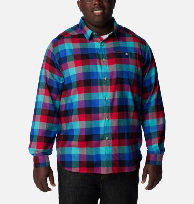 Columbia Men's Cornell Woods Flannel Long Sleeve Shirt - Big - 3X