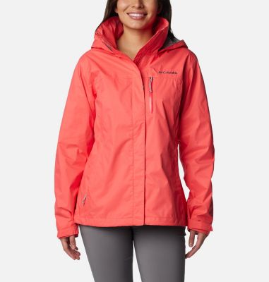Columbia Women's Pouration Rain Jacket - L - Red