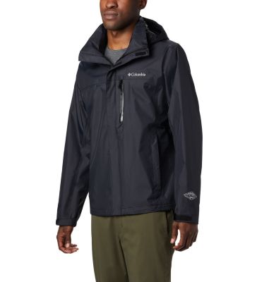 Columbia Men's Pouration Rain Jacket - Tall - 3XT - Black