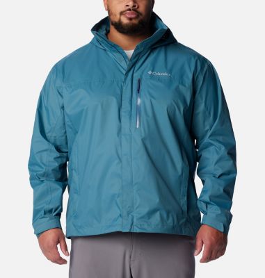 Columbia Men's Pouration Rain Jacket - Big - 3X - Green
