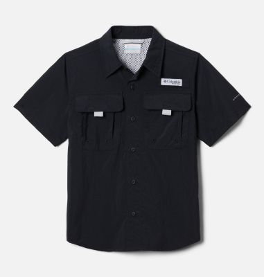 Columbia Boys PFG Bahama Short Sleeve Shirt - S - Black