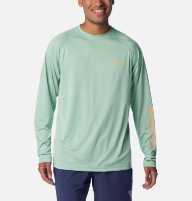 Columbia Men's Terminal Tackle Heather LS Shirt - XXL - Green