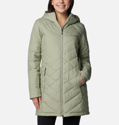 Columbia Women's Heavenly Long Hdd Jacket - M - Green  Safari