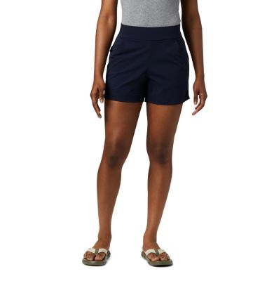 Columbia Women's Anytime Casual Short - L - Blue  Black, Gray