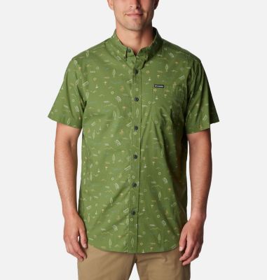 Columbia Men's Rapid Rivers Printed Short Sleeve Shirt - S -