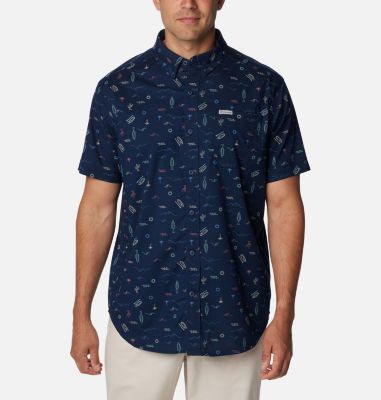 Columbia Men's Rapid Rivers Printed Short Sleeve Shirt - XXL -