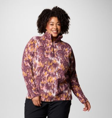 Columbia Women's Glacial  IV Print Half Zip Pullover - Plus Size-