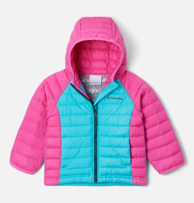 Columbia Girls' Toddler Powder Lite Hooded Jacket - 3T - BluePink